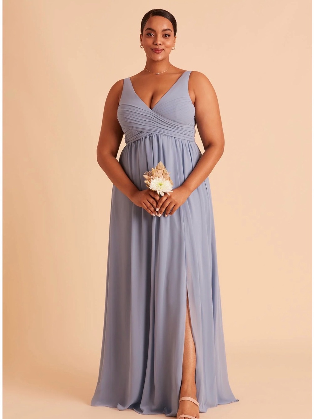 NWT Birdy Grey Laurie Gown Dusty Blue L